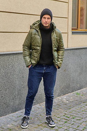 Стильна чоловіча куртка на синтепоні 100, тканина "Плащівка" 50, 52, 56, 58, 60, 62, 64 розмір 50, фото 2