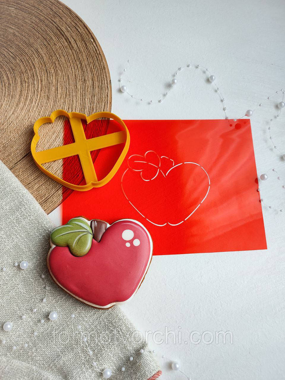 3D-формочки-вирубки для пряників "Яблуко", фото 1