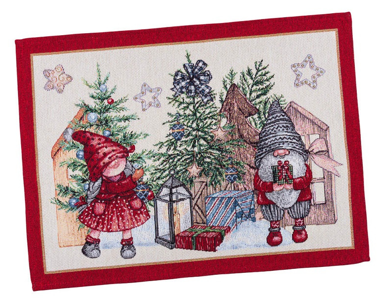Новорічна серветка на стіл гобеленова FEDERICA 33*45 см, фото 1