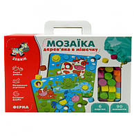 Развивающая игрушка Vladi Toys Мозаика деревянная Ферма (ZB2002-01)