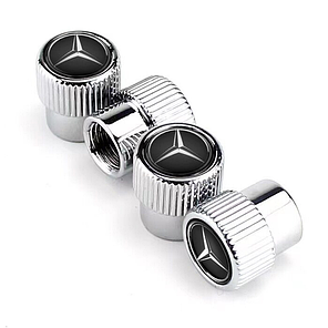 Ковпачки на ніпель для Мерседес Alitek Premium Style Silver Mercedes (4 шт.), фото 4