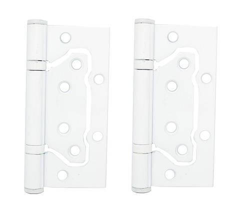 Петля універсальна Метелик RDA 2BB (ПАРА) 100x51x2,5 білий, фото 1