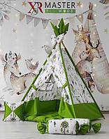 Вигвам палатка для ребенка Музыка ветра с матросом БОН БОН + 3 подушки. Палатка для мальчика или девочки в дом