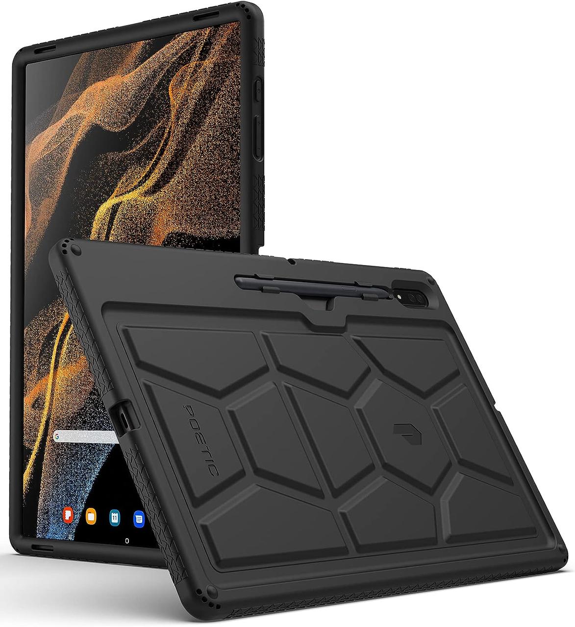 Чохол Poetic TurtleSkin Series Black для Samsung Galaxy Tab S8 Ultra SM-X906