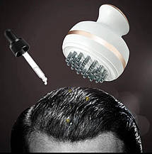 Електричний масажер для голови з вібрувальною для регенерації волосся EMS, Гребінець для полегшення тиску, фото 5