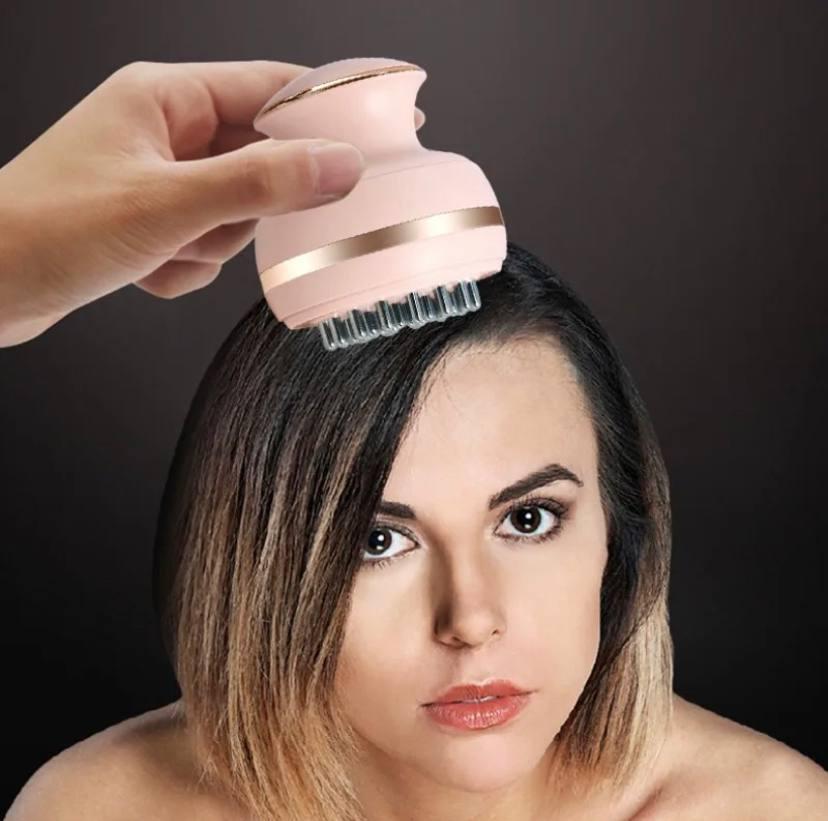 Електричний масажер для голови з вібрувальною для регенерації волосся EMS, Гребінець для полегшення тиску