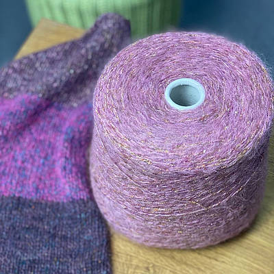 Пряжа в бобіні альпака з шовком та мериносом art. Pierrot by Ri.Go (200м/100г) сушена троянда col.6199