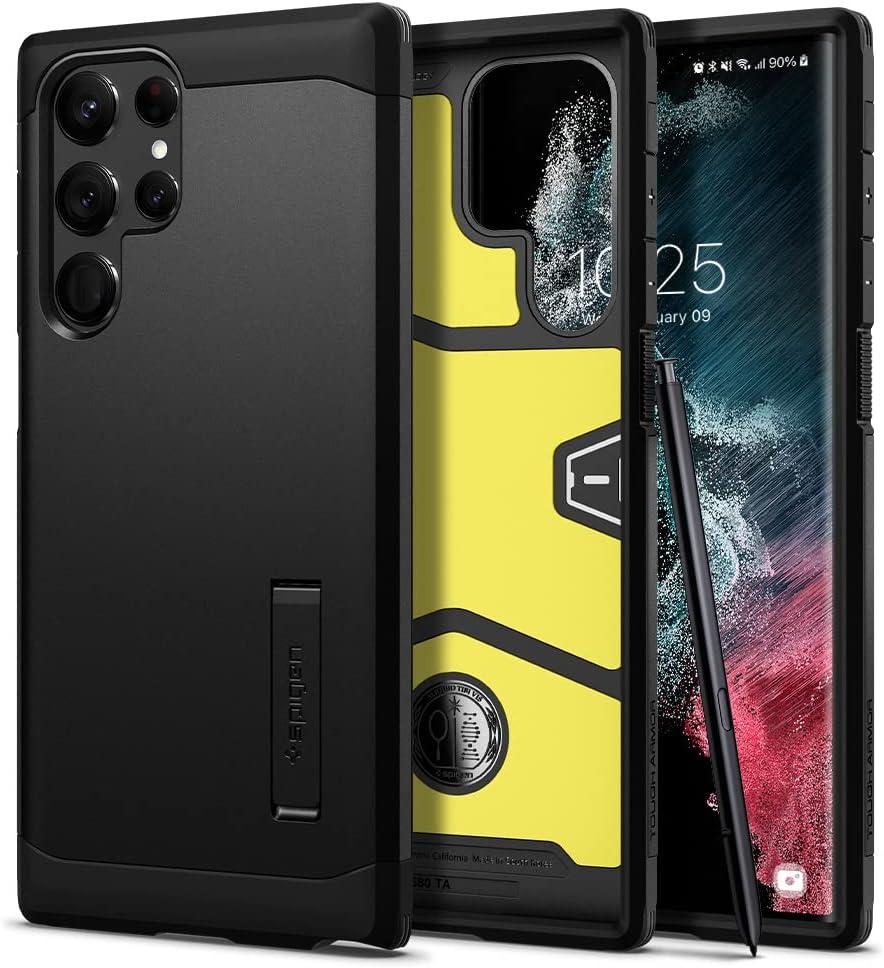 Чохол Spigen Tough Armor Black для Samsung Galaxy S22 Ultra SM-S908 ACS03923