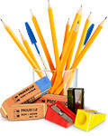 Олівці, маркери, гумки, точилки, фарби