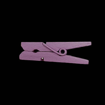 Дерев'яні декоративні прищіпки 35 мм, бузкові