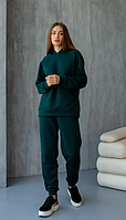 Жіночий спортивний костюм на флісі ТМ OBZOR ( зелений ) розмір M