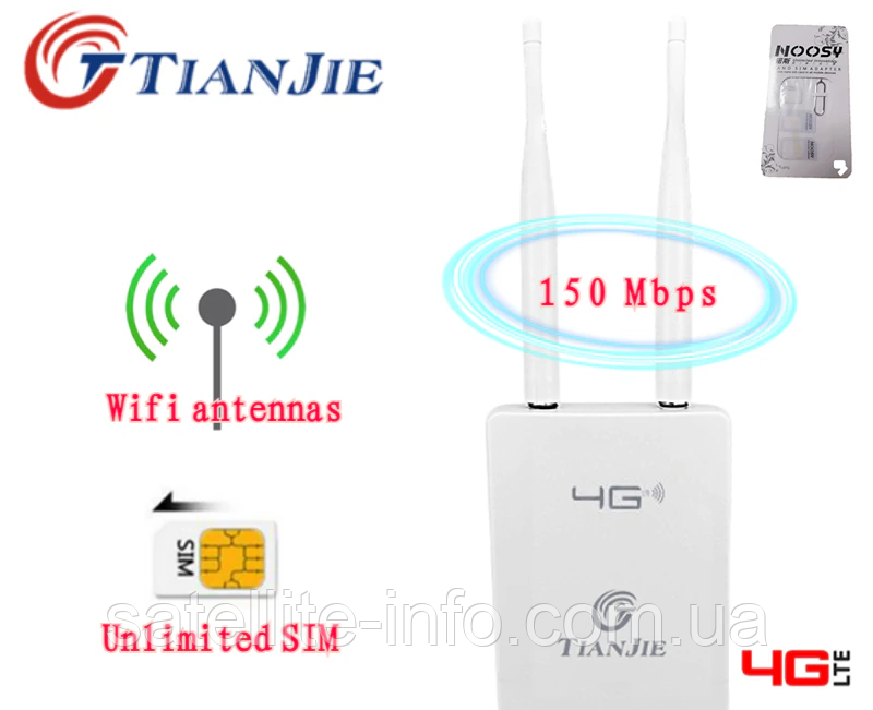 4G LTE Wi-Fi Вуличний Маршрутизатор Tianjie CPE905-2