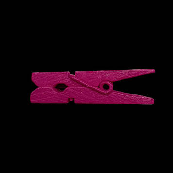 Дерев'яні декоративні прищіпки 35 мм, малинові