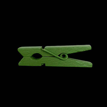 Дерев'яні декоративні прищіпки 35 мм, зелені