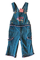Комбинезон для девочек джинсовый качественный, сине-голубого цвета осень, весна, лето 74-80 розмір ВН-35