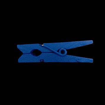 Дерев'яні декоративні прищіпки 35 мм, сині