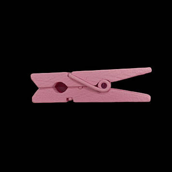 Дерев'яні декоративні прищіпки 35 мм, рожеві