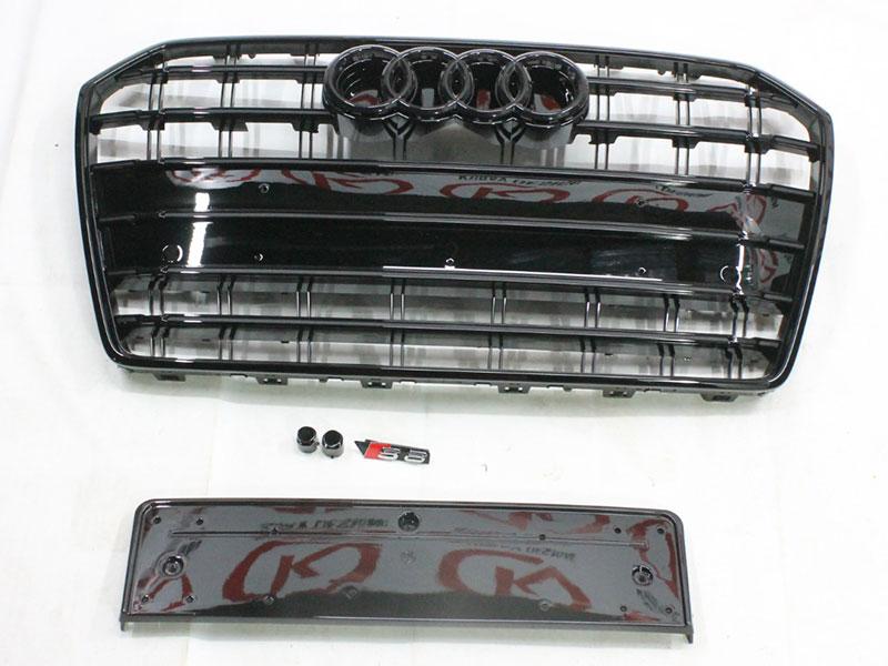 Решітка радіатора Audi A6 C7 2014-2017 стиль S6 Black Edition, фото 1