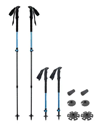 Трекінгові телескопічні палиці Pinguin Shock FL/TL Foam (Blue), 100-135 см, фото 1