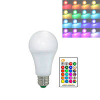 Лампа світлодіодна RGB з пультом ДУ 5Вт Е27 16 кольорів