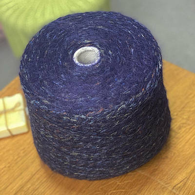 Пряжа в бобіні альпака з шовком та мериносом art. Pierrot by Ri.Go (200м/100г) темно-синій col.69166