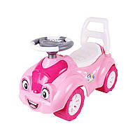 Каталка-толокар автомобиль детский Technok Toys 6658 с музыкальным рулем, розовый