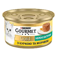 Purina Gourmet Gold Нежные биточки с курицей и морковью 85 г влажный корм для котов (122926-22) KH