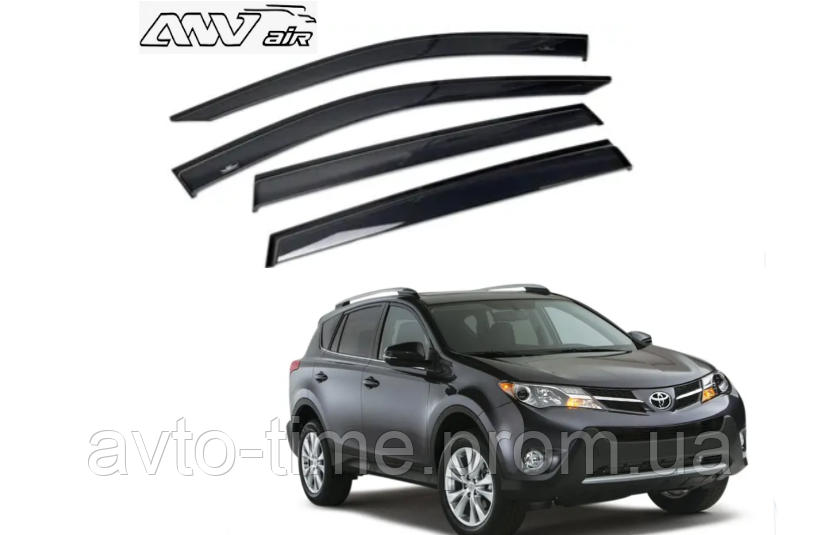 Дефлектори вікон вітровики Toyota RAV 4 IV 2013-2018 (скотч) ANV