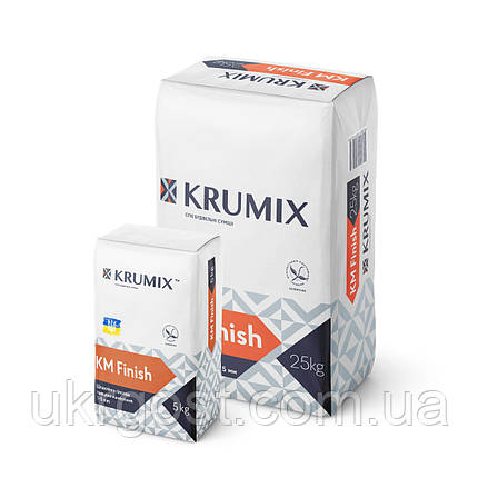 Фінішна Шпаклевка для стін Гіпсова KM Finish KRUMIX 25 кг, фото 3