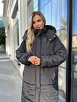 Куртка довга зимова з капюшоном, фото 5