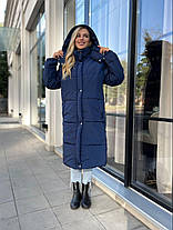 Куртка довга зимова з капюшоном, фото 4