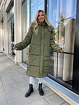 Куртка довга зимова з капюшоном, фото 2