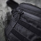 Велика сумка бананка ТИТАН чорна на пояс на плече Т, фото 3