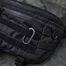 Велика сумка бананка ТИТАН чорна на пояс на плече Т, фото 5