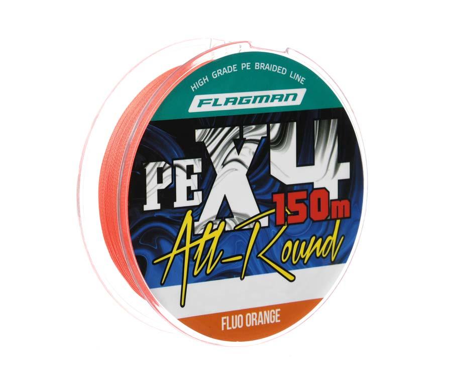 Шнур Flagman All-Round PE X-4 150 м 0.14 мм Fluo Orange