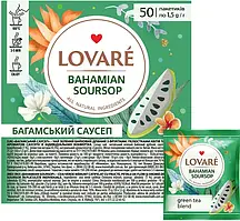Чай зелений із саусепом і пелюстками квітів Lovare Bahamian Soursop (Багамський саусеп) 50 пак х 1.5 гр