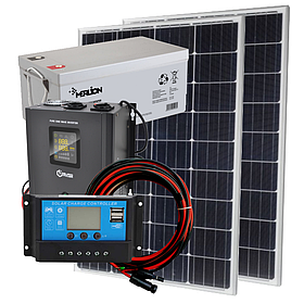 400 Вт автономна сонячна станція "Кемпінг-400 компакт" з інвертором 2кВт чистий синус кВт і АКБ 200аг