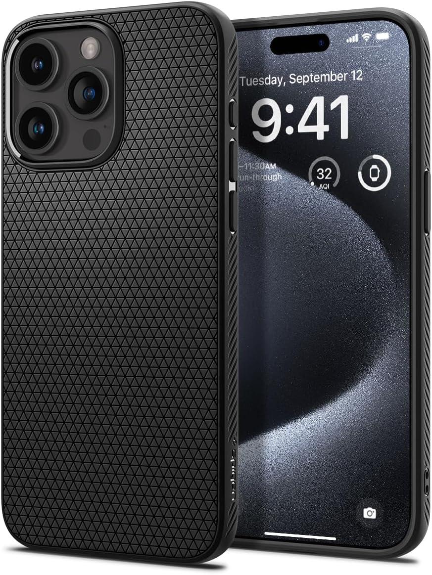 Чохол Spigen для iPhone 15 Pro - Liquid Air, Matte Black (ACS06704), фото 1