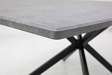 Стіл обідній розкладний на металевій ніжці Річард 140 Мікс меблі, колір сірий + стільниця сіра, фото 3