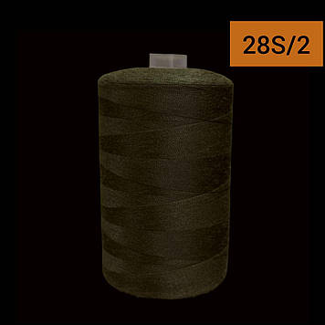 Нитки для шиття армовані 28s/2 довжина 2500 м колір хакі 298