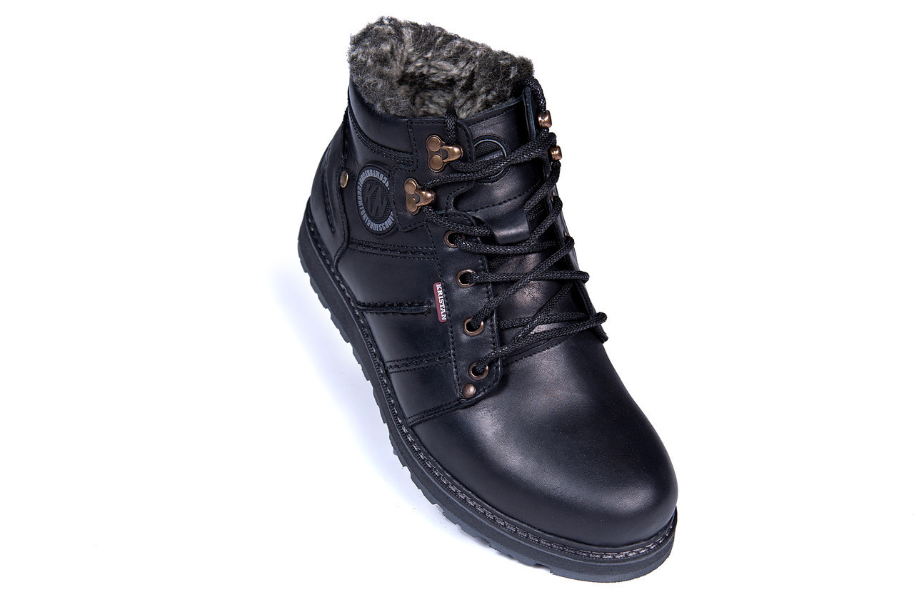 Мужские кожаные зимние ботинки натуральной кожи Kristan City Traffic Black размер 42 - фото 2 - id-p1963111951