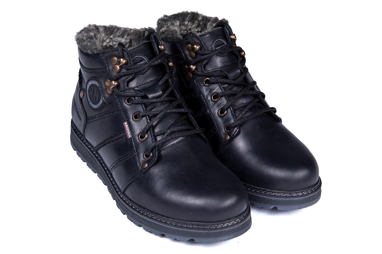 Мужские кожаные зимние ботинки натуральной кожи Kristan City Traffic Black размер 42 - фото 3 - id-p1963111951