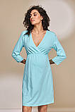 Нічна сорочка Alisa для вагітних та годування, аквамарин, фото 2