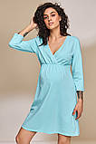 Нічна сорочка Alisa для вагітних та годування, аквамарин, фото 7