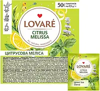 Бленд чая травяного и зеленого Lovare Citrus Melissa (Цитрусовая мелисса) 50 пак х 1,5 гр