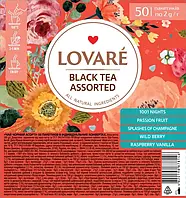 Чай чорний асорті Lovare Assorted Black Tea 5 різновидів 50 пак х 2 гр