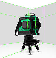 Лазерный уровень нивелир 3D MAOVON Зеленый 12 линий на 360 градусов самовыравнивающийся нивелир