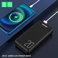 Power Bank Denmen DP10 20000mAh 2A/2USB Black Повербанк портативна батарея, фото 3