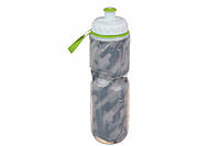 Пляшка зручна для води пластикова сіра 685мл, спортивна зручна пляшка до школи