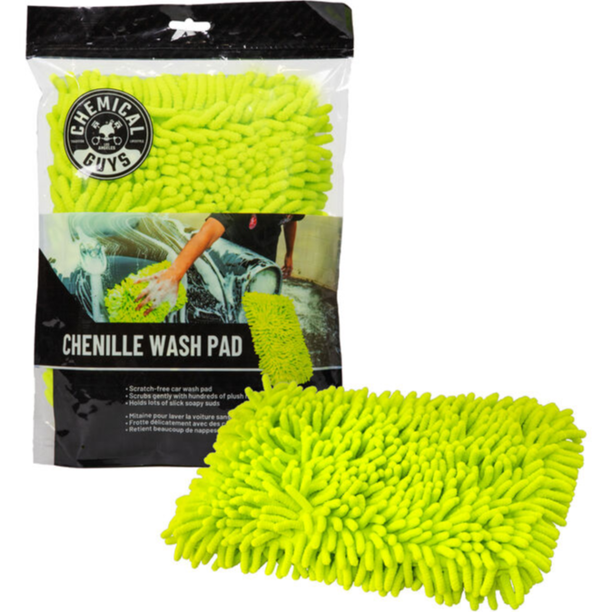 Мікрофіброва подушка для миття авто без подряпин Chemical Guys Chenille Microfiber, 33 x 20 x 2 см, фото 1